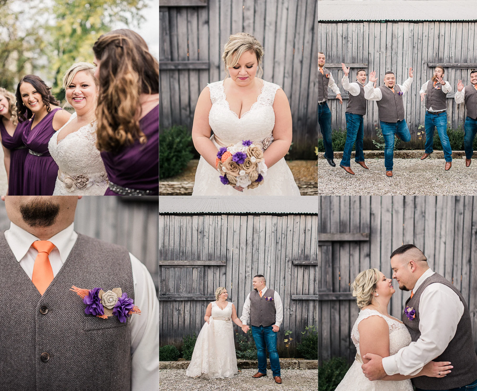 Danica + Will Fall Wedding at a Rustic Barn in Coatesville, IN